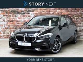 BMW 1 Serie 118i High Executive Sport Line Automaat / Live Cockpit Professional / Stoelverwarming / Climate Control / LED / Shadow Line / Lichtpakket / Cruise Control / Leder / Parkeersensoren voor+achter / LED