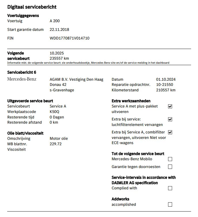 Hoofdafbeelding Mercedes-Benz A-Klasse