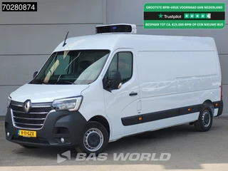 Hoofdafbeelding Renault Master Renault Master 135PK Koelwagen Vrieswagen Carrier Xarios 200 -18 LED Airco Cruise Euro6 Koel Koeler Kühl Kühlwagen Vries Vriezer Frigo 9m3 Airco Cruise control
