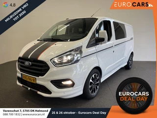 Ford Transit Custom 320 2.0 TDCI L2H1 170PK Sport Automaat Dubbele Cabine Airco Cruise Control Bluetooth Navi Trekhaak