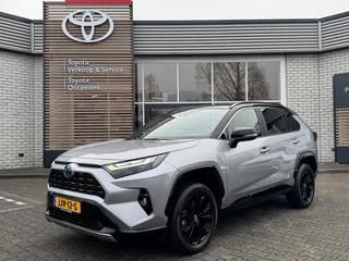 Toyota RAV4 2.5 HYBRID AWD BI-TONE STOELVERW EL-STOEL EL-ACHTERKLEP PARK-SENSOREN 18" LM-VELGEN NAVI APPLE/ANDROID
