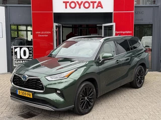 Toyota Highlander 2.5 AWD Hybrid PREMIUM NL-AUTO TREKHAAK 2000KG TREKGEW LEER PANODAK STOELVERW/KOELING 360° CAMERA BLIND SPOT JBL-AUDIO HEAD-UP 7-ZITTER