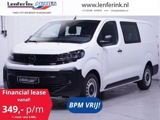 Opel Vivaro 120 pk L3H1 Dubbel Cabine 6-Zits, Navi, BPM vrij Airco, Cruise Control, Laadruimte Pakket, Nwe Model, PDC achter