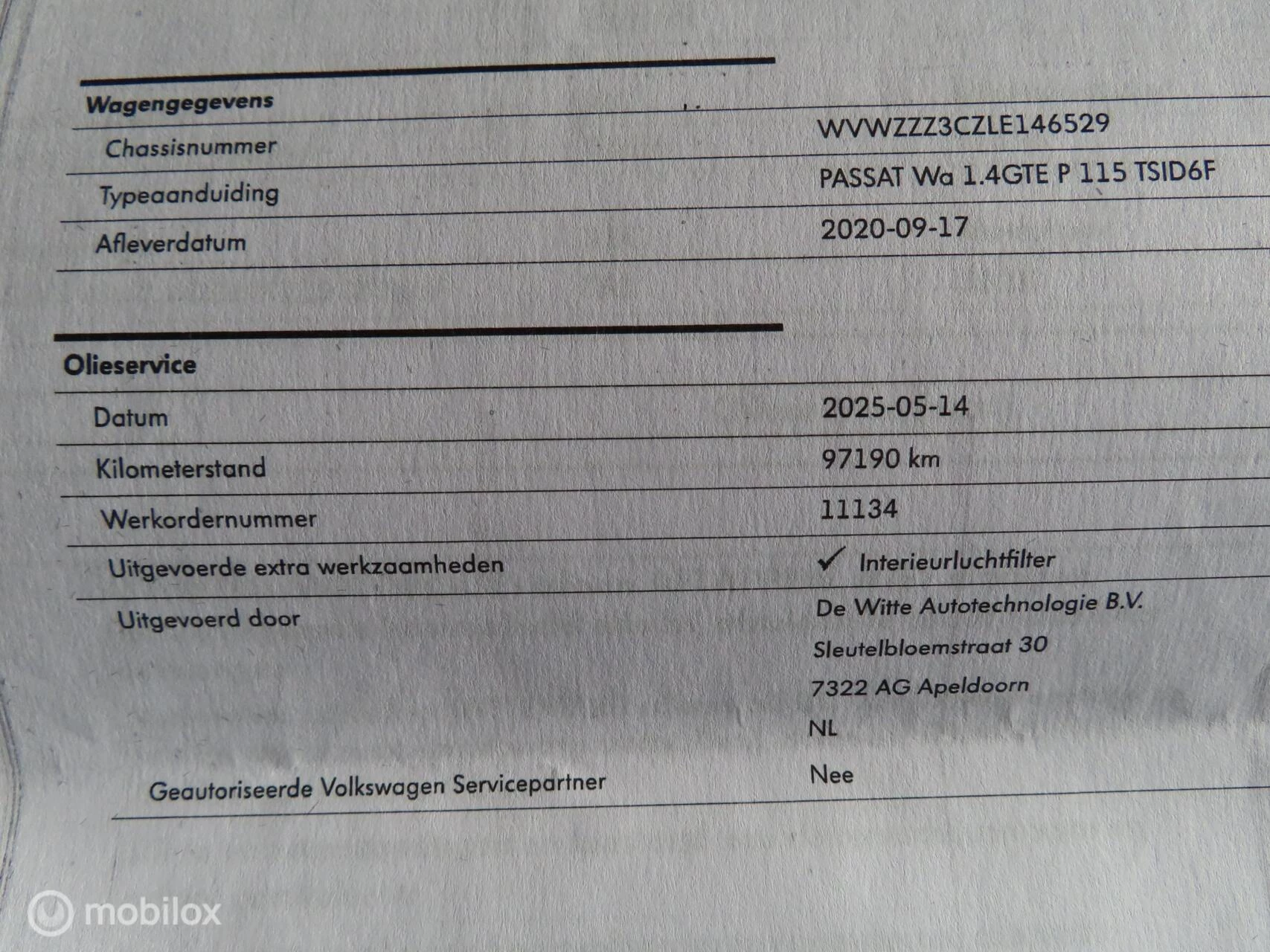 Hoofdafbeelding Volkswagen Passat