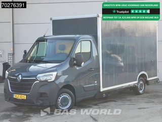 Renault Master 150PK Bakwagen Airco Cruise Luchtvering Meubelbak Plancher Verkoopwagen Foodtruck Paardenwagen 17m3 Airco Cruise control