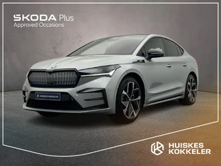 Hoofdafbeelding Škoda Enyaq Coupe Skoda Enyaq Coupé iV 80 RS 300pk Automaat Trekhaak, Panoramadak, Adaptive cruise control, Navigatie, Achteruitrijcamera, Elektrische achterklep, Stoelverwarming