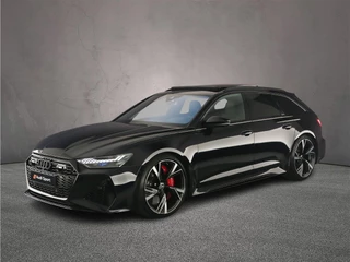 Audi RS 6 Avant 600PK | Pano | 305km\h | Keramisch | Alcantara | B&O | Head Up | 360Cam | Dynamic + | Standkachel | Carbon | 22 inch | Akoestische Glas | RS Sportuitlaat | Servo | RS Gordels | Sebringzwart kristaleffect |