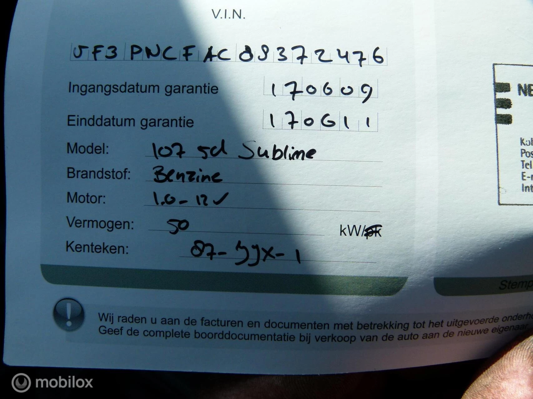 Hoofdafbeelding Peugeot 107
