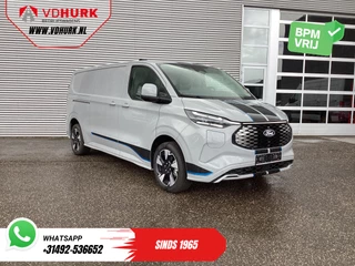 Ford E-Transit Custom Sport L2 330km WLTP LED/ 2x Schuifdeur/ Adapt.Cruise/ Elek.Stoel/ Standkachel/ Stoelverw./ Carplay/ Navi/ Camera/ Climate/ 19” LMV