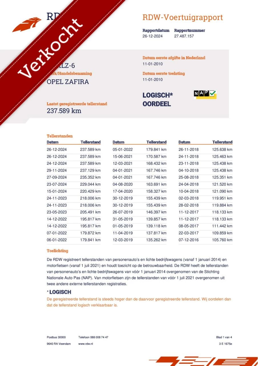 Hoofdafbeelding Opel Zafira