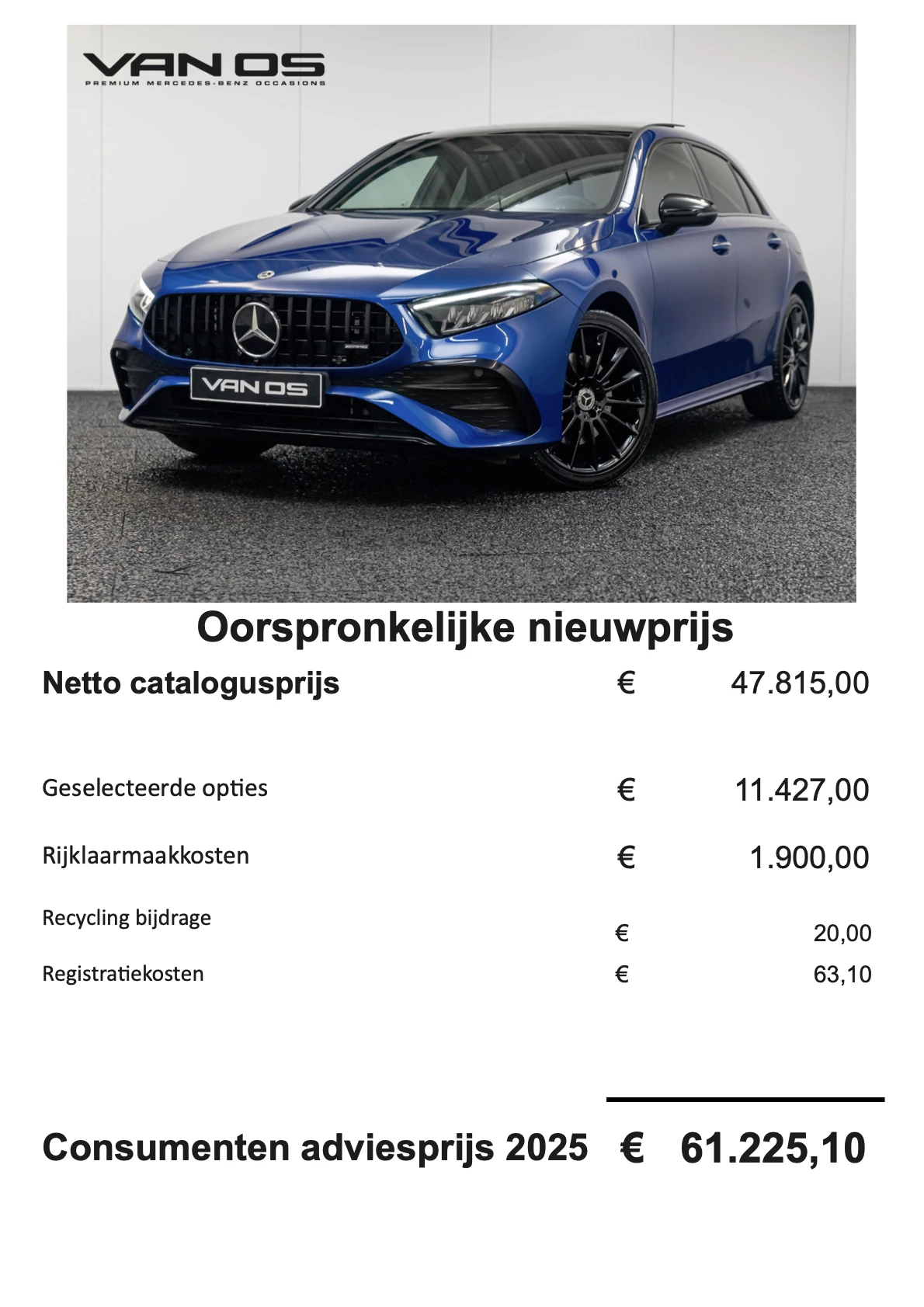 Hoofdafbeelding Mercedes-Benz A-Klasse