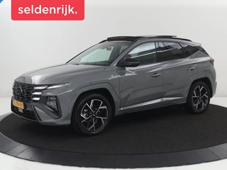 Hyundai Tucson 1.6 T-GDI HEV N Line Sky | Panoramadak | Trekhaak | Stoelventilatie | 360 Camera | Leder/Alcantara | Krell Audio | Adaptive cruise | Carplay | Keyless | Navigatie | Memory | Achterbankverwarming | Facelift