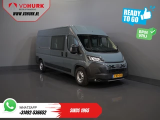 Fiat Ducato 2.2 MJ 180 pk Aut. L3H2 DC Dubbel Cabine BPM VRIJ! 6 Pers./ 2x Schuifdeur/ Climate/ 2.5t Trekverm./ Cruise/ Camera/ Trekhaak