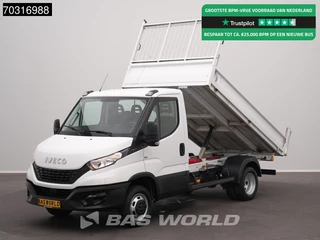 Iveco Daily 35C16 3.0L 160PK Dubbellucht Kipper 3,5t Trekhaak Navi Airco Cruise Camera Euro6 Tipper Benne Kieper Airco Trekhaak Cruise control