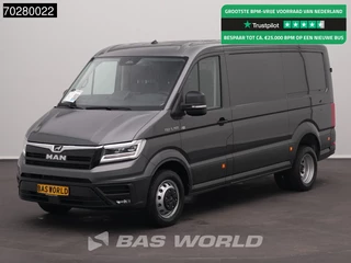 MAN TGE 5.160 Uniek! Dubbellucht 2025-Model Automaat L3H2 Laag Dak ACC Navi LED Airco Camera Parkeersensoren CarPlay Euro6 L2H1 10m3 Airco