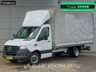 Mercedes Sprinter 519 CDI 3.0L V6 Automaat 484cm Dubbellucht Huif Bakwagen 190PK Airco Cruise Euro6 Meubelbak Koffer Airco