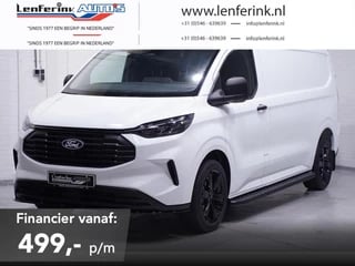 Ford Transit Custom 2.0 TDCI 136 pk L2 Black&White Edition 19" LMV, Treeplanken, Dakrails, Achterspoiler, Apple Carplay, 3-Zits