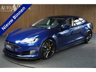 Tesla Model S 100D Enhanced Autopilot ACC Open Panodak Leer Elektr. achterklep 21'' LM velgen PDC Lane Carbon Stuurverwarming Alcantara hemel