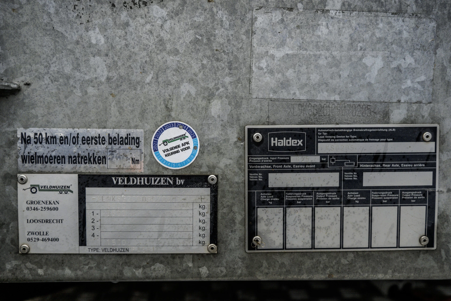 Hoofdafbeelding Veldhuizen P45-1 | Be Oplegger 5T | Semi knik dieplader | LV: 3230KG