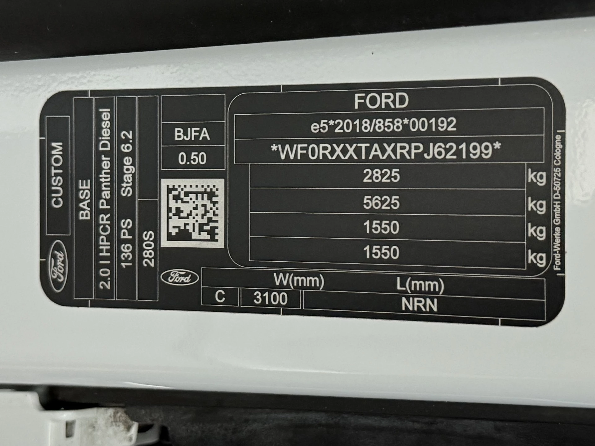 Hoofdafbeelding Ford Transit Custom