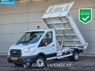 Ford Transit 170pk Kipper 3500kg trekhaak Dubbellucht Airco Cruise Camera Tipper Benne Kieper m3 Airco Trekhaak Cruise control