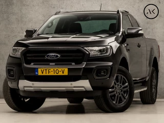 Hoofdafbeelding Ford Ranger Ford Ranger 2.0 EcoBlue Wildtrak Supercab 213Pk Automaat (APPLE CARPLAY, GROOT NAVI, CAMERA, LEDER, TREEPLANKEN, TREKHAAK, ZWART HEMEL, STOELVERWARMING, KEYLESS, NIEUWSTAAT)