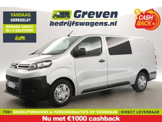 Citroën Jumpy 2.0 BlueHDI L3H1 | MARGE! | Dubbele Cabine | 5 Persoons | Airco | Carplay | Cruise | Navi | PDC | Trekhaak