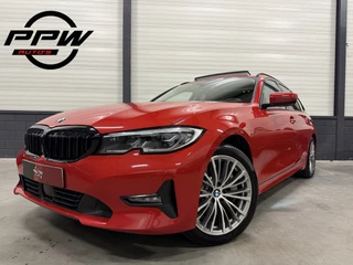 BMW 3 Serie Touring 330e High Exe 87DKM/PANO/LASER/TREKHAAK/HEAD-UP/H&K/ACC/360CAMERA/LEER-SPORT/18"/SHADOW-LINE/SOH 91,5%/MELBOURNE-RED METALLIC/NET OH BEURT GEHAD BIJ BMW DEALER