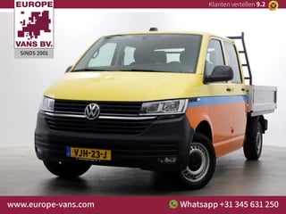 Volkswagen Transporter T6.1 2.0 TDI Lang D.C. Open Laadbak Airco/CarPlay 02-2021