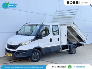 Iveco Daily 35C14 2.3 Kipper Dubbele Cabine Dubbellucht 3,5t Trekhaak 6 Stoelen Airco Cruise Control Benne Tipper