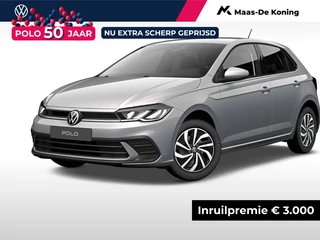 Hoofdafbeelding Volkswagen Polo Volkswagen Polo Life Edition 1.0 TSI 95 pk 5 versn. Hand · Achteruitrijcamera · Regensensor ·