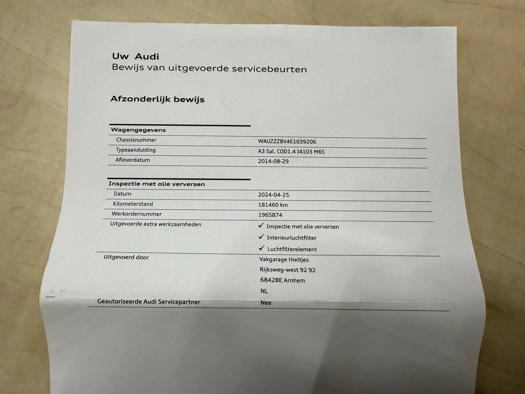 Hoofdafbeelding Audi A3