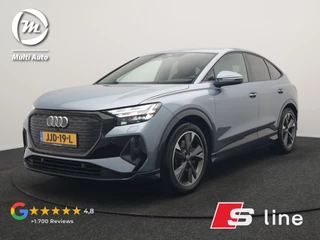 Hoofdafbeelding Audi Q4 Sportback e-tron Audi Q4 Sportback e-tron 40 S Line 77 kWh 204pk | Adaptive Cruise | Valcona Lederen Sportstoelen Verwarmd | 20"L.M | Apple Carplay | Keyless | Blis | Camera | Virtual | Navigatie | DAB |