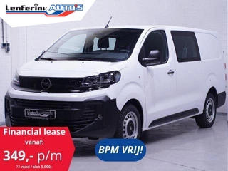 Opel Vivaro 120 pk L3H1 Dubbel Cabine 6-Zits, Navi, BPM vrij Airco, Cruise Control, Laadruimte Pakket, Nwe Model, PDC achter