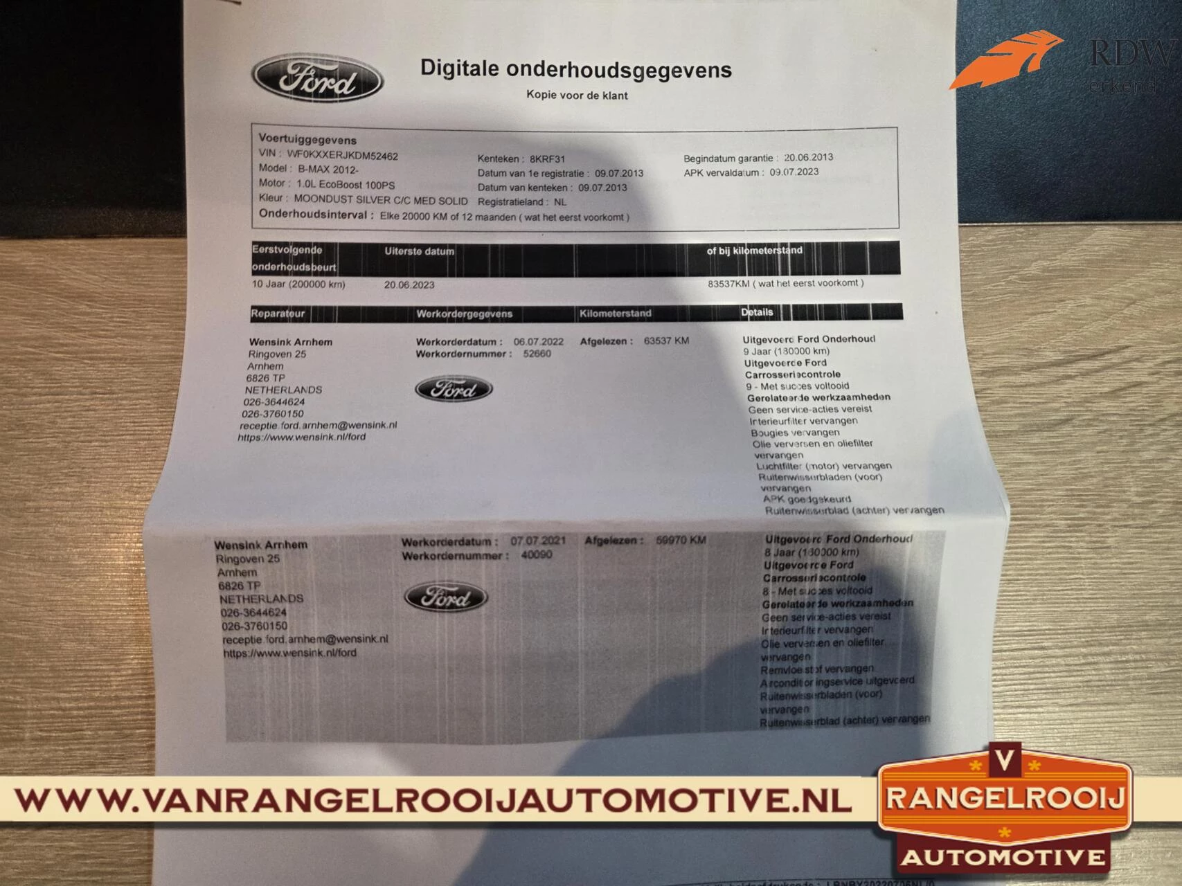 Hoofdafbeelding Ford B-MAX