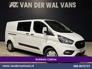 Ford Transit Custom 2.0 TDCI 131pk L2H1 Dubbele Cabine Euro6 Airco | 6-Zits | Camera | Navigatie | LED | Apple Carplay Android Auto, Cruisecontrol, Verwarmde voorruit, Stoelverwarming, Parkeersensoren, 2800kg trekvermogen