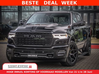Dodge Ram 1500 Limited Night High Output 540HP 706Nm | Massage + Full Option | De Meest Luxe en Volle Pick-Up in zijn Klasse | Comfortabele Dubbele Cabine met Royale 5 Zitplaatsen | BPM vrij | Nu Leverbaar uit Voorraad | Voorraad Nr 2350 - 5181