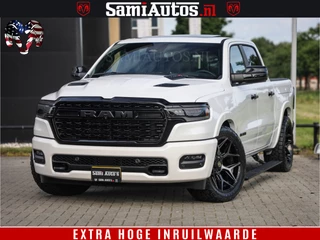 Dodge Ram 1500 1500 Limited Night High Output 540HP 706Nm | Massage + Full Option | De Meest Luxe en Volle Pick-Up in zijn Klasse | Comfortabele Dubbele Cabine met Royale 5 Zitplaatsen | BPM vrij | Nu Leverbaar uit Voorraad | Voorraad Nr 2351 - 7478