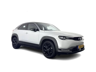 Mazda MX-30 e-SkyActiv 145 First Edition 36 kWh {SOH-94%} (INCL-BTW) Aut.*LEATHER-MICROFIBRE | FULL-LED | NAVI-FULLMAP | KEYLESS | BLIND-SPOT |  ADAPTIVE-CRUISE | HEAD-UP | CAMERA | DIGI-COCKPIT | MEMORY-PACK | SHIFT-PADDLES | 18"ALU*