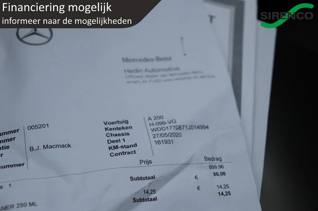 Hoofdafbeelding Mercedes-Benz A-Klasse