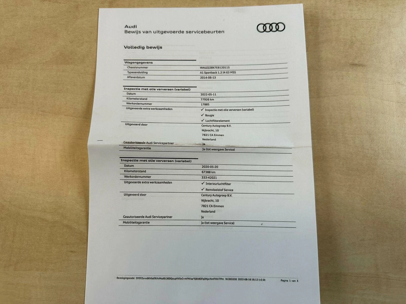Hoofdafbeelding Audi A1 Sportback
