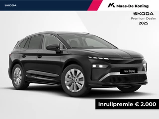 Hoofdafbeelding Škoda Enyaq iV Škoda Enyaq iv Business Edition Elektromotor 210 kW / 286 PK SUV |  Elektrisch inklapbare trekhaak |  Achterbumper en dorpels in carosseriekleur |