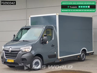 Renault Master 150PK Bakwagen Airco Cruise Luchtvering Meubelbak Plancher Verkoopwagen Foodtruck Paardenwagen 18m3 Airco Cruise control