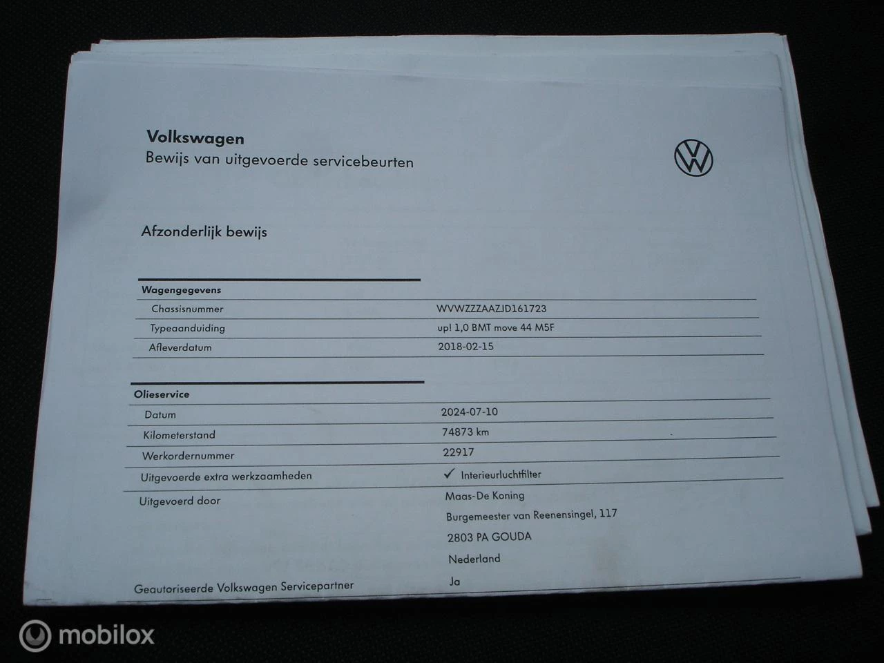 Hoofdafbeelding Volkswagen up!