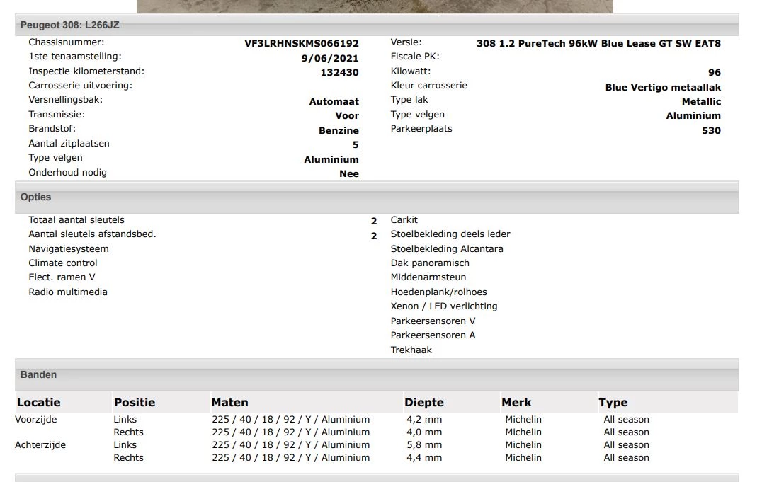 Hoofdafbeelding Peugeot 308