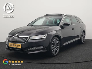 Škoda Superb Combi 1.4 TSI iV Laurin & Klement Plug In Hybrid 218pk Dealer O.H PHEV | Panodak | Crystal LED | Adaptive Cruise | Lederen Sportstoelen Memory & Verwarmd | Canton Audio | 360 Camera | Apple Carplay | Keyless | Stuur Verwarmd | Navigatie | 