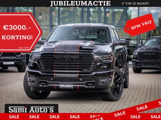 Dodge Ram Pick-Up PREMIUM NIGHT EDITION | | 420PK 636 Nm | BOM VOL + 14.4 INCH SCHERM | LUCHTVERING | HUD | PRIJS MET LPG EN COVER EN GARANTIE | DUBBELE CABINE | PICK UP | 5 PERSOONS | DC | GRIJSKENTEKEN | VOORRAAD NR 2283 - 3326