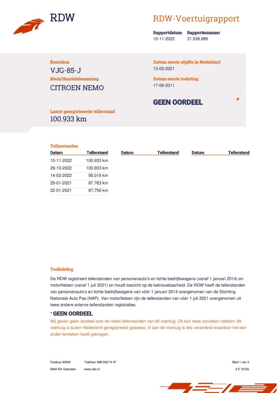 Hoofdafbeelding Citroën Nemo