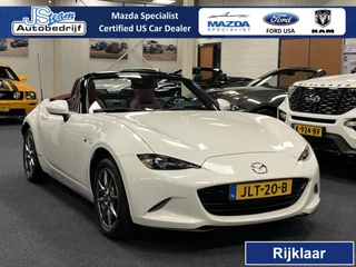 Hoofdafbeelding Mazda MX-5 Mazda MX-5 ND Roadster 1.5 SkyActiv-G 132PK 100th Anniversary Bose Leder Camera PDC Apple CarPlay
