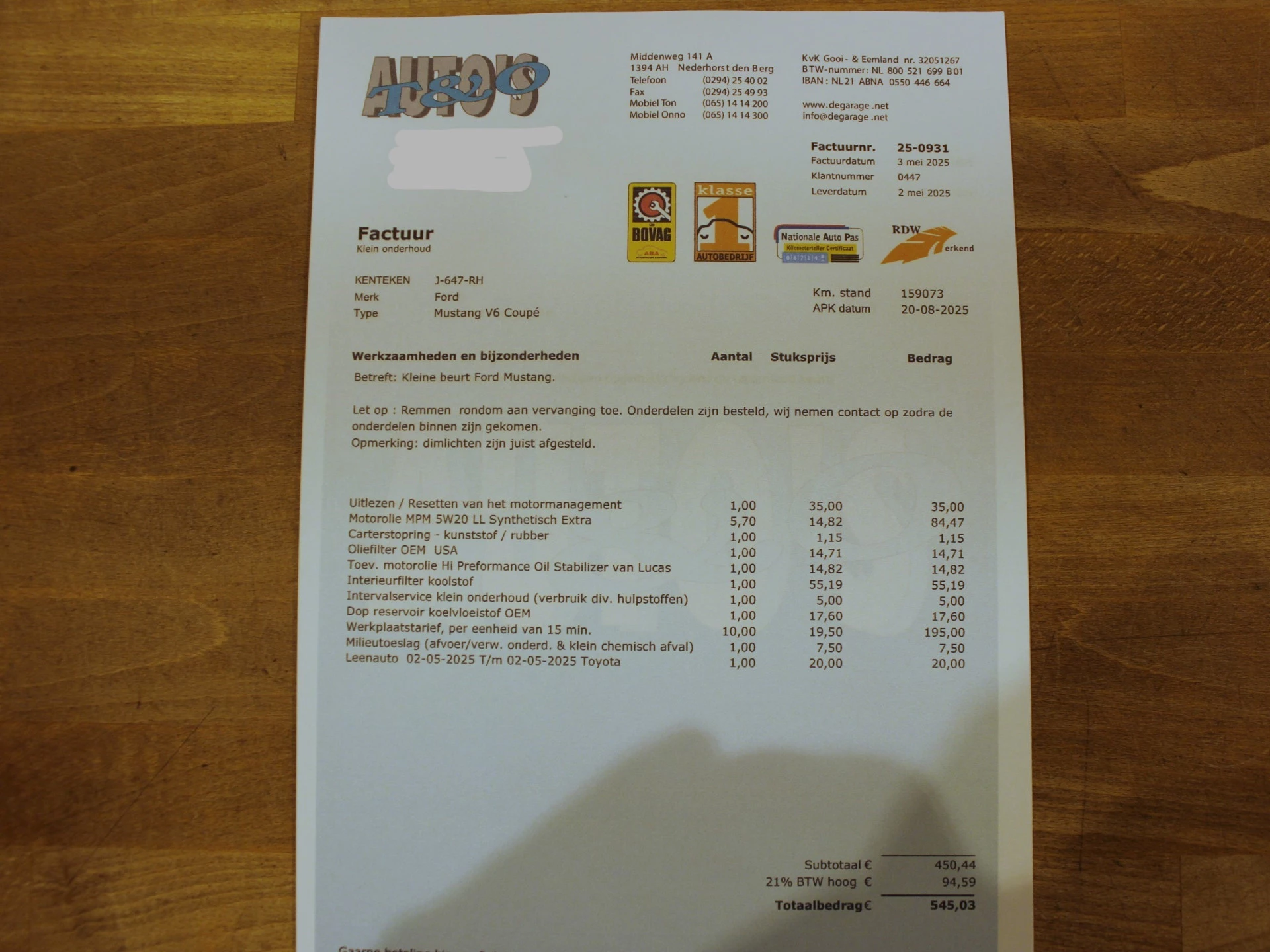 Hoofdafbeelding Ford Mustang